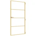 Porte intérieure mince doré verre trempé aluminium