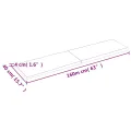 Dessus de table bois massif traité bordure assortie