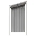 Abri de jardin avec toit prolongé gris clair 277x110,5x181 cm