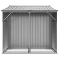 Abri de jardin gris 277x192,5x179 cm acier galvanisé
