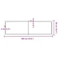 Dessus de table bois massif traité bordure assortie