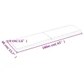 Dessus de table bois massif traité bordure assortie