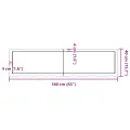 Dessus de table bois massif traité bordure assortie