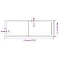 Dessus de table bois massif traité bordure assortie