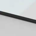Porte coulissante noir 102,5x205 cm verre trempé aluminium