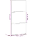 Porte coulissante noir 102,5x205 cm verre trempé aluminium