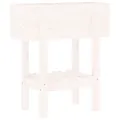 Jardinière blanc 62x30x69 cm bois massif de pin