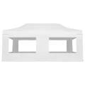 Tente de réception pliable avec parois Aluminium 6 x 3 m Blanc