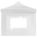 Tente de réception pliable avec parois Aluminium 6 x 3 m Blanc