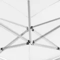 Tente de réception pliable avec parois Aluminium 6 x 3 m Blanc