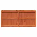 Jardinière cire marron 150x50x70 cm bois de pin massif
