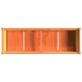 Jardinière cire marron 150x50x70 cm bois de pin massif