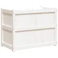 Jardinière blanc 90x50x70 cm bois de pin massif