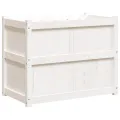 Jardinière blanc 90x50x70 cm bois de pin massif