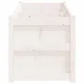 Jardinière blanc 150x50x50 cm bois massif de pin