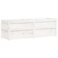 Jardinière blanc 150x50x50 cm bois massif de pin