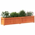 Jardinières 2 pcs cire marron bois de pin massif