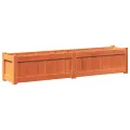Jardinières 2 pcs cire marron bois de pin massif