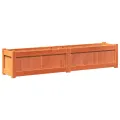 Jardinières 2 pcs cire marron bois de pin massif