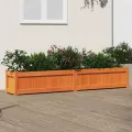 Jardinière cire marron 180x31x31 cm bois de pin massif