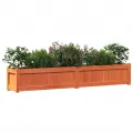 Jardinière cire marron 180x31x31 cm bois de pin massif