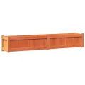 Jardinière cire marron 180x31x31 cm bois de pin massif