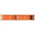 Jardinière cire marron 180x31x31 cm bois de pin massif