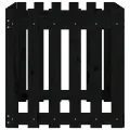 Jardinière avec design de clôture noir 60x60x60 cm pin massif