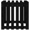 Jardinière avec design de clôture noir 60x60x60 cm pin massif
