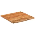Dessus de bureau carré bois massif d'acacia bordure assortie
