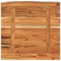 Dessus de bureau carré bois massif d'acacia bordure assortie