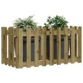 Lit surélevé de jardin design de clôture bois de pin imprégné