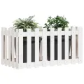 Lit surélevé de jardin design de clôture 100x50x50cm pin massif