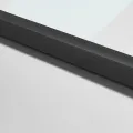 Porte intérieure mince noir 83x201,5 cm verre trempé aluminium