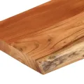 Étagère murale rectangulaire massif acacia bordure assortie