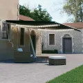Auvent manuel rétractable avec LED 600x300 cm Anthracite