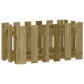 Jardinière avec design de clôture 60x30x30 cm pin imprégné