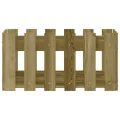 Jardinière avec design de clôture 60x30x30 cm pin imprégné