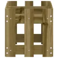 Jardinière avec design de clôture 60x30x30 cm pin imprégné