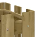 Jardinière avec design de clôture 60x30x30 cm pin imprégné