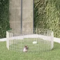 Enclos d'animaux en liberté 10 panneaux 54x60 cm fer galvanisé