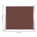 Auvent latéral rétractable 120 x 300 cm Marron