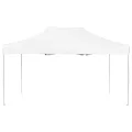 Tente de réception pliable Aluminium 4,5x3 m Blanc