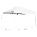Tente de réception pliable Aluminium 4,5x3 m Blanc