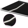 Auvent manuel rétractable avec LED 6x3 m Anthracite