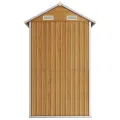Abri de jardin marron clair 192x152,5x237 cm acier galvanisé