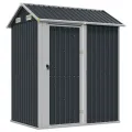 Abri de jardin anthracite 192x152,5x237 cm acier galvanisé