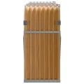 Porte-bûches marron clair 180x45x100 cm acier galvanisé