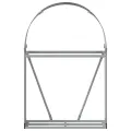 Porte-bûches anthracite 80x45x120 cm acier galvanisé