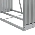 Porte-bûches gris clair 80x45x190 cm acier galvanisé